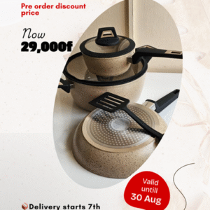 6 pieces Granite Coated Cookware Set